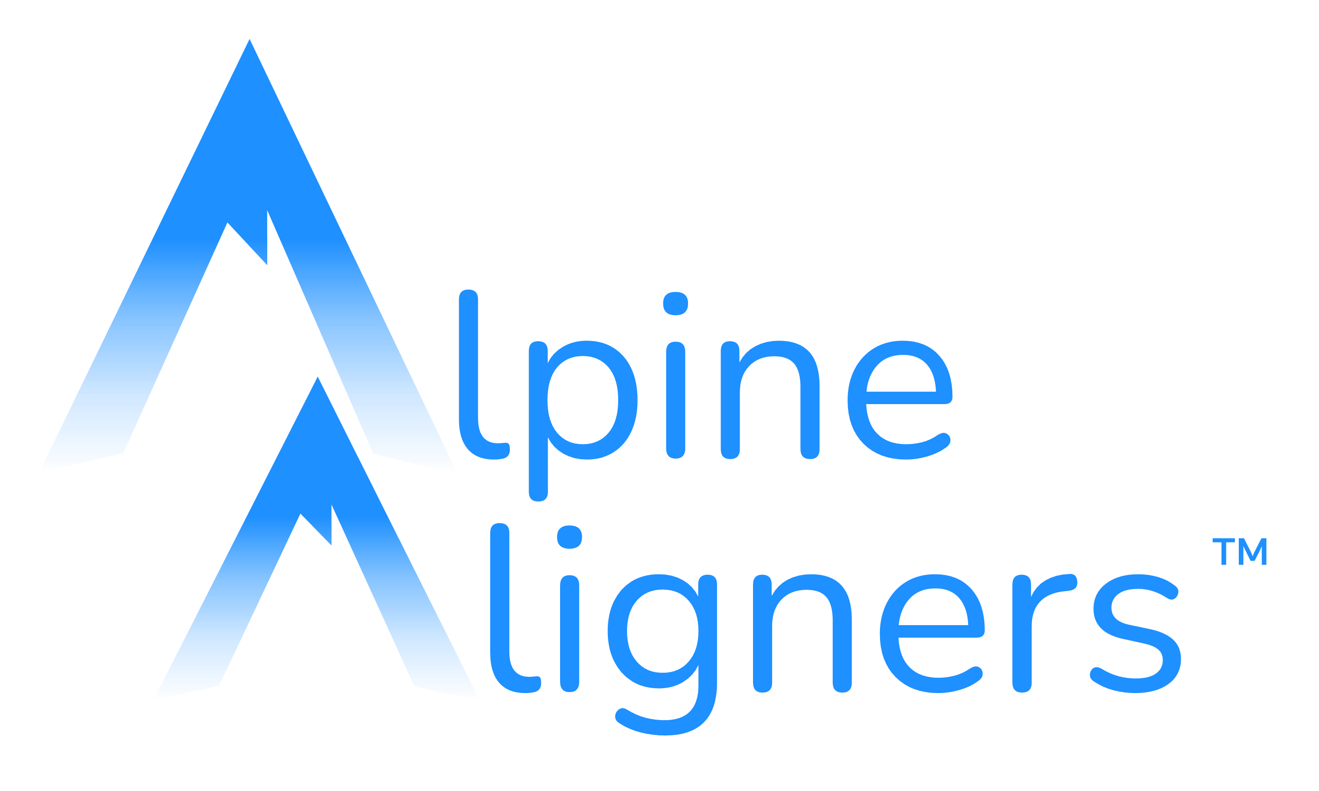 Logo Alpine Aligner Bleu sur fond blanc